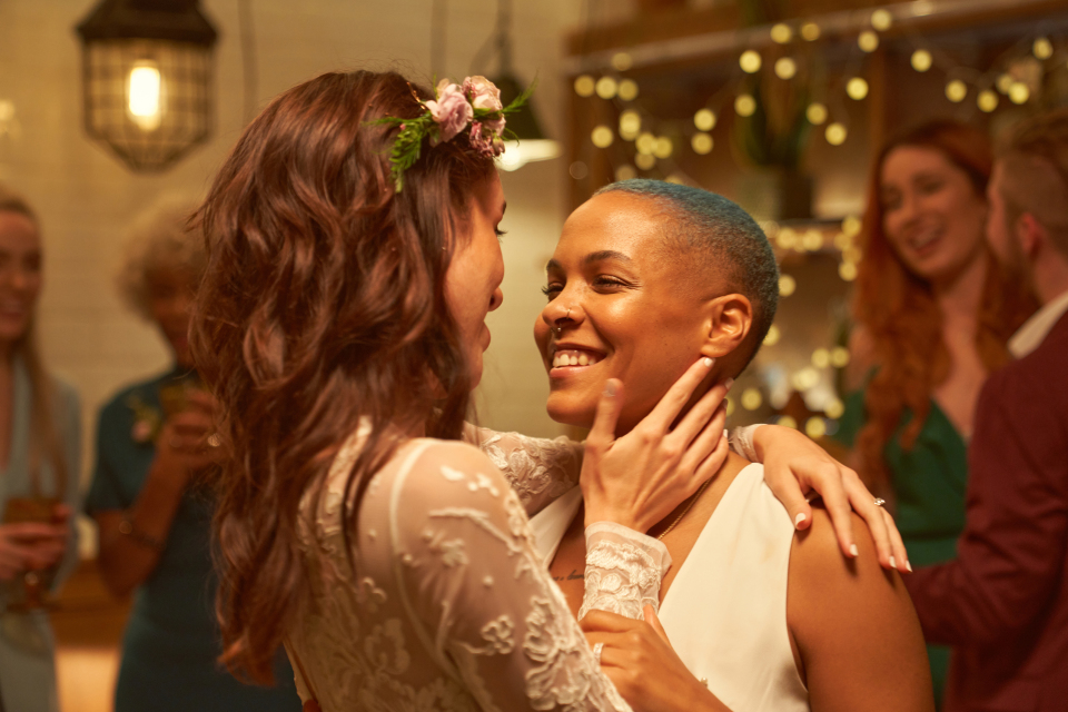 couple dancing together which references ideas of diversity in relation to gender, sexuality, race and ethnicity